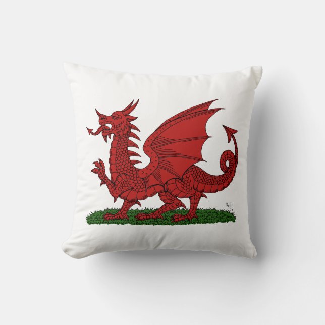 Red Dragon of Wales Cushion (Front)