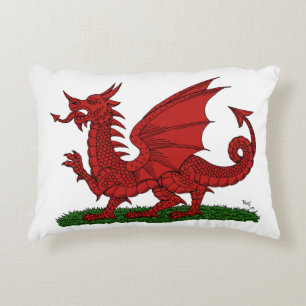 Red Dragon of Wales Decorative Cushion