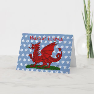 Red Dragon of Wales Holiday Card