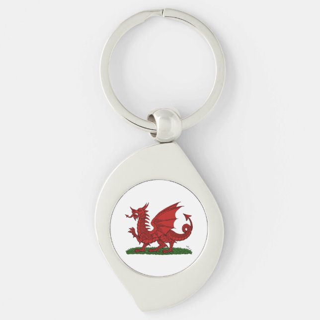 Red Dragon of Wales Key Ring (Front)