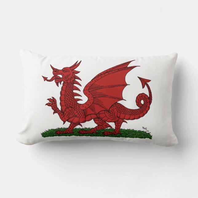 Red Dragon of Wales Lumbar Cushion (Front)