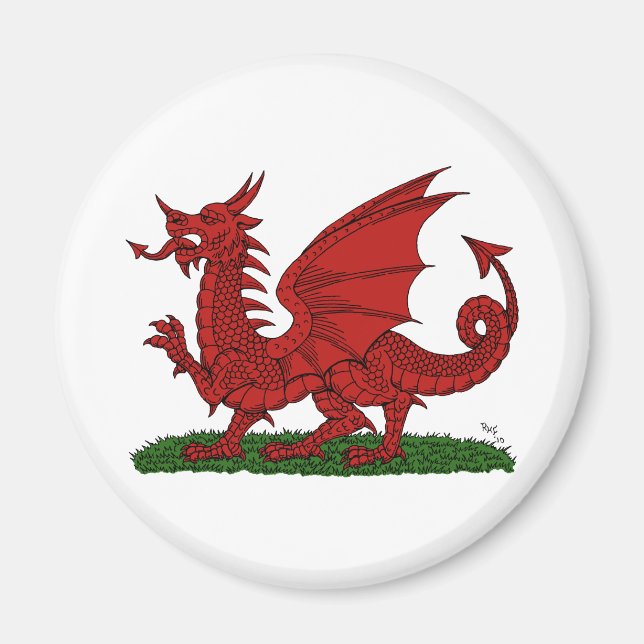 Red Dragon of Wales Magnet (Front)