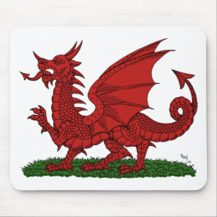 Red Dragon of Wales Mouse Mat