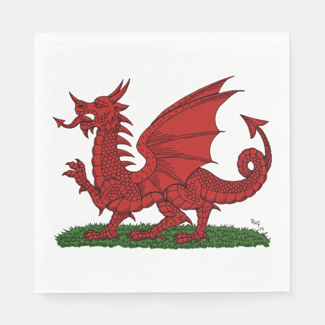 Red Dragon of Wales Napkin (Front)
