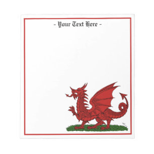 Red Dragon of Wales Notepad