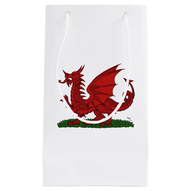 Red Dragon of Wales Small Gift Bag (Front)