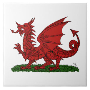 Red Dragon of Wales Tile