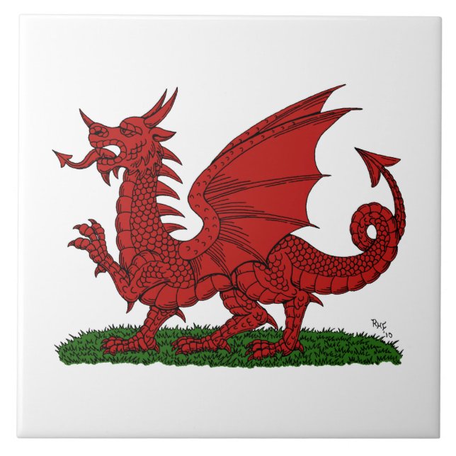 Red Dragon of Wales Tile (Front)