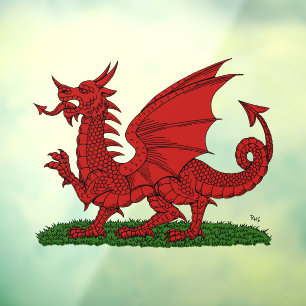 Red Dragon of Wales Window Cling