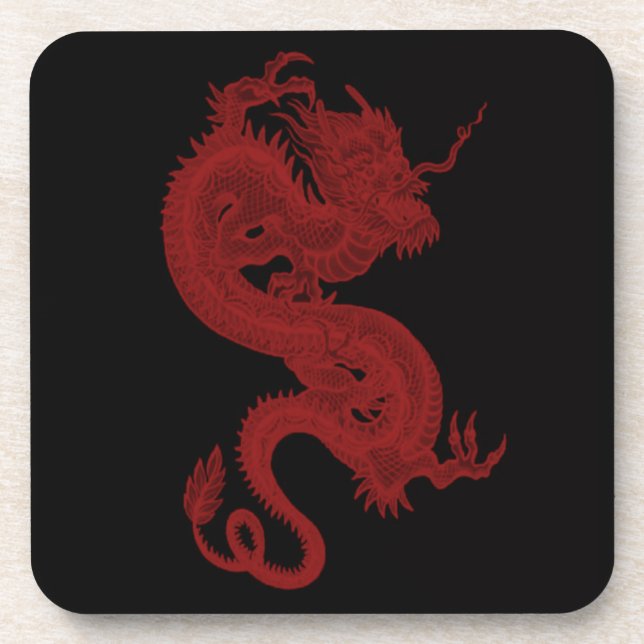 Red Dragon Pendragon Coasters (Front)