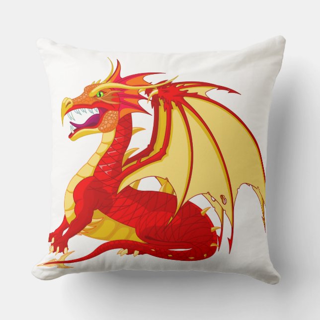 Red Dragon Pillow (Front)