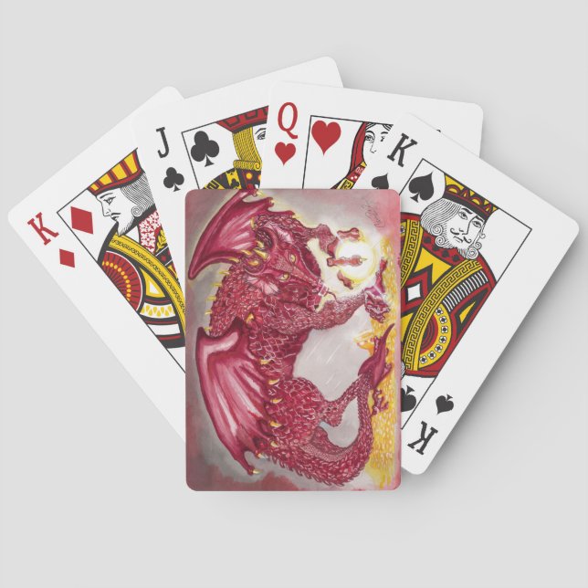 Red Dragon Playing Cards (Back)