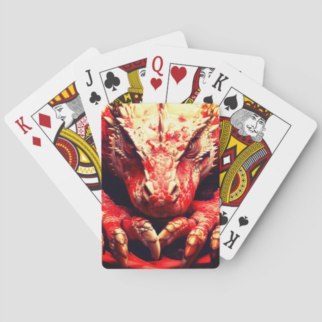 Red Dragon Playing Cards (Back)