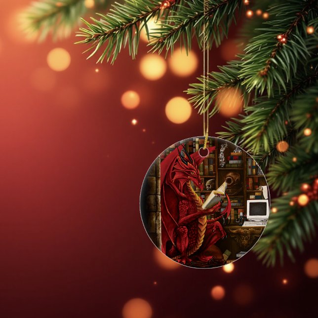 Red Dragon Podcast Fantasy Ceramic Tree Decoration (Creator Uploaded)