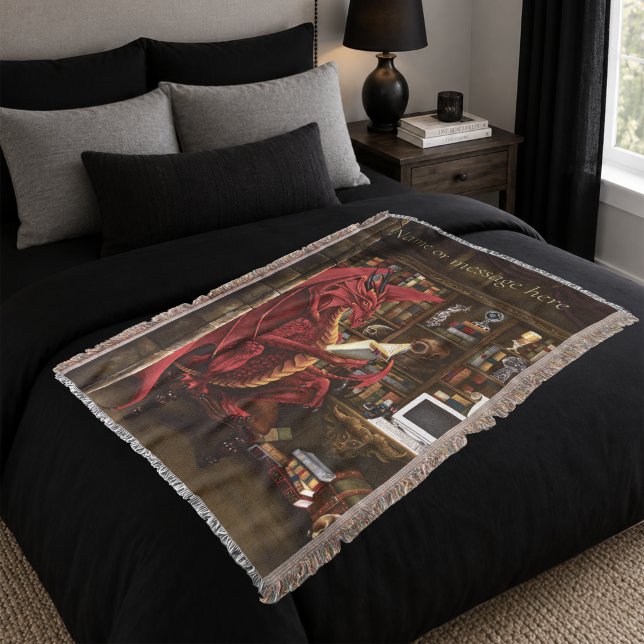 Red Dragon Podcast Fantasy Throw Blanket (Creator Uploaded)