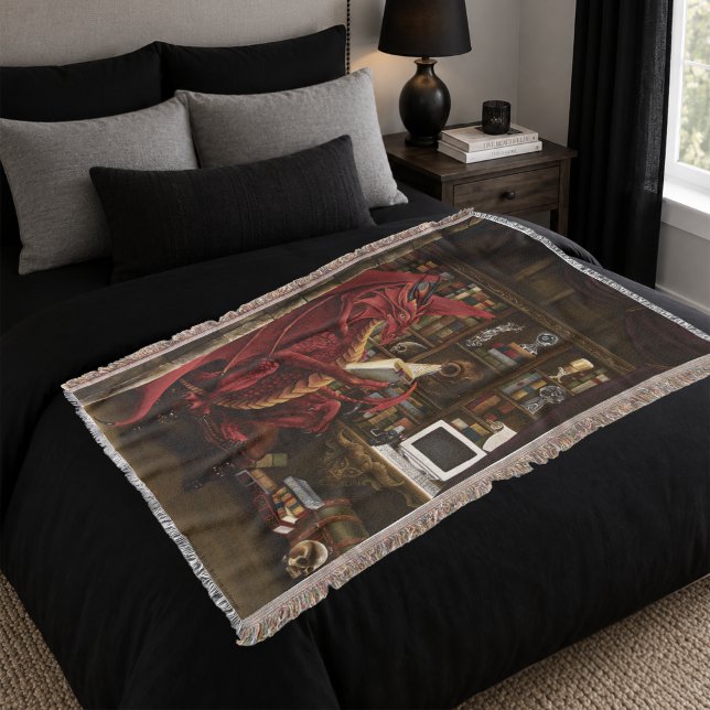 Red Dragon Podcast Fantasy Throw Blanket (Creator Uploaded)