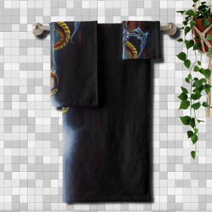 Red Dragon Sword Fantasy Bath Towel Set