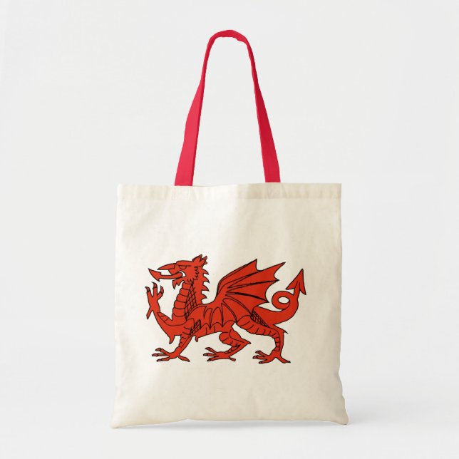 Red Dragon Tote Bag (Front)