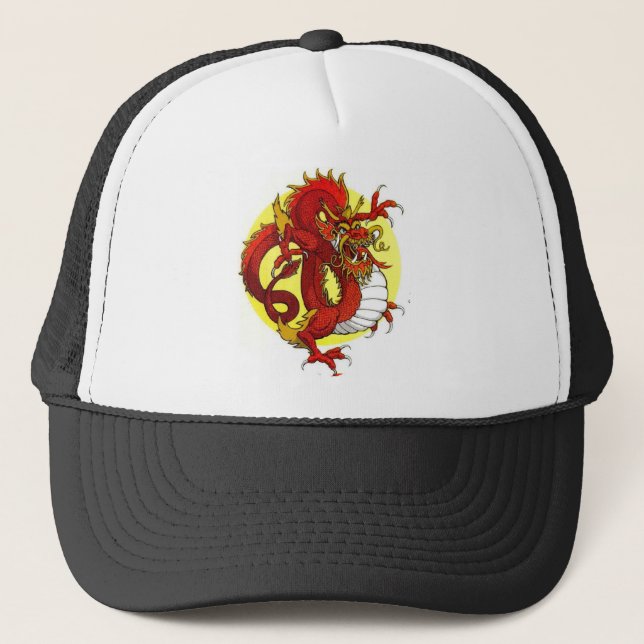 RED DRAGON TRUCKER HAT (Front)