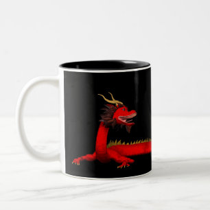 Red Dragon Two-Tone Coffee Mug