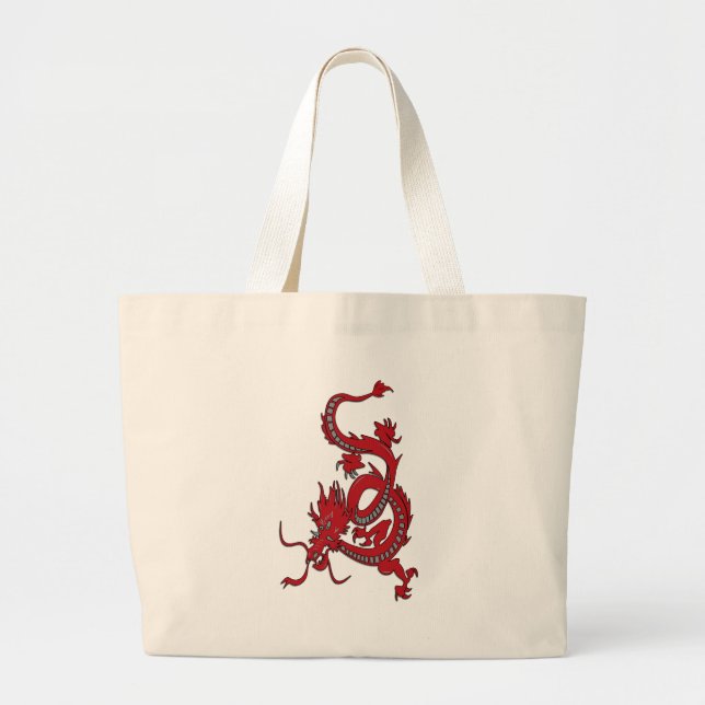 Red Dragon - Year of the Dragon Large Tote Bag (Front)