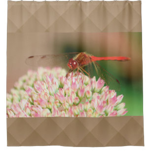 Red Dragonfly Image Shower Curtain