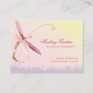 Red Dragonfly Massage Therapist Business Card