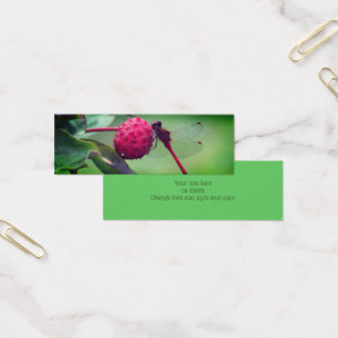 Red Dragonfly Nature Mini Bookmark