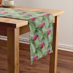 Red Dragonfly Nature Pattern Short Table Runner