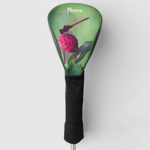 Red Dragonfly On Dogwood Fruit Personalised  Golf Head Cover