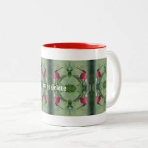Red Dragonfly On Dogwood Fruit Personalised Two-Tone Coffee Mug