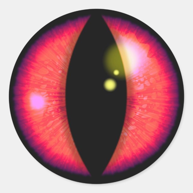 Red Dragons Eye Classic Round Sticker (Front)