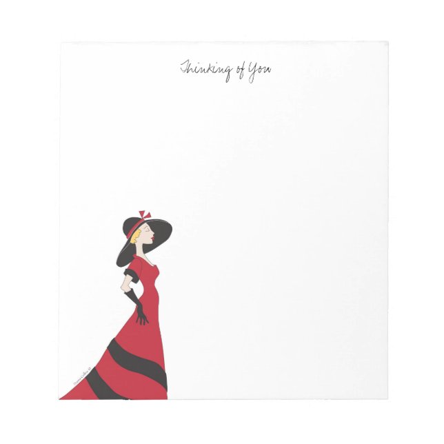 Red Dress note pad (Front)