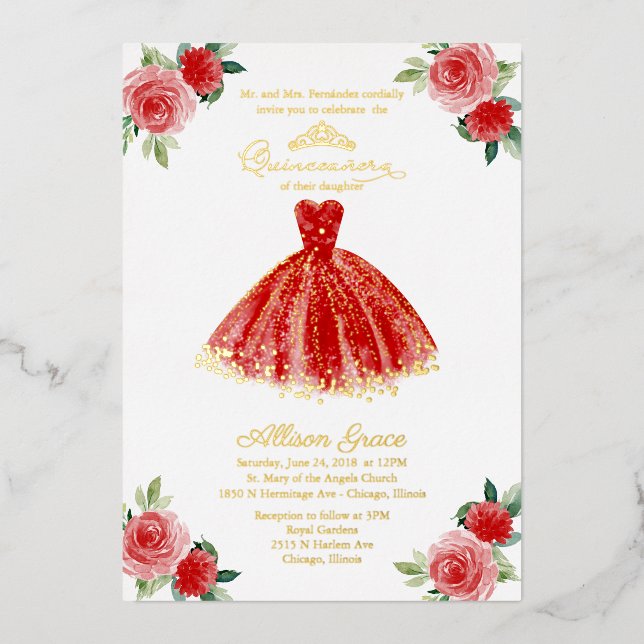 Red Dress Quinceanera (Front)