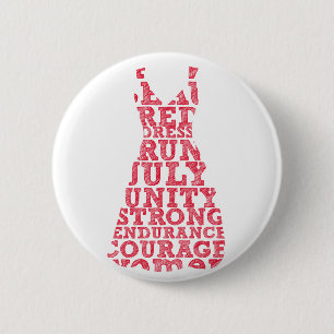 Red Dress Run 6 Cm Round Badge