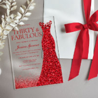 Red Dress Thirty & Fabulous 30th Birthday Party