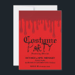 Red Dripping Blood Drips Halloween Costume Party Invitation<br><div class="desc">Customise for any event</div>