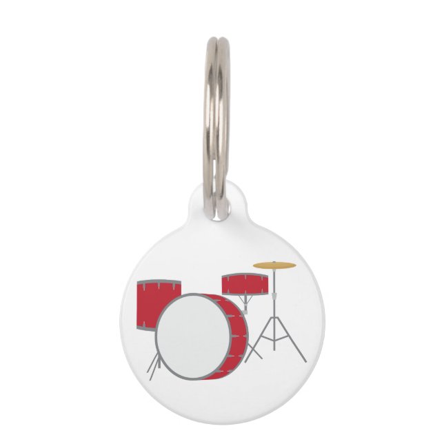 Red Drum Set Pet Tag (Front)