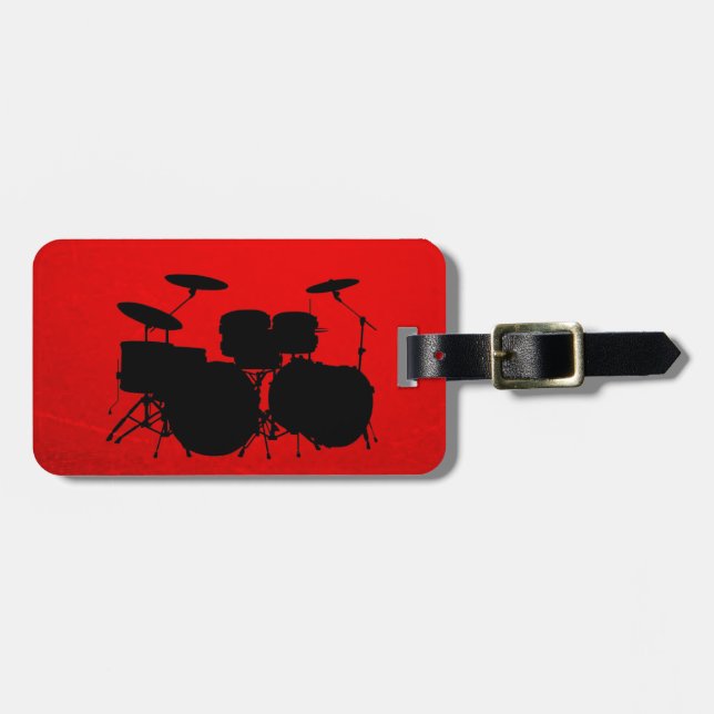 Red Drum Vector Luggage Tag (Front Horizontal)