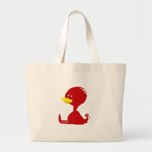 Red ducky large tote bag