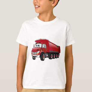 Red  Dump Truck 10w Cartoon T-Shirt