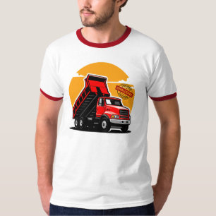 Red Dump Truck Construction Challenge Vector T-Shirt