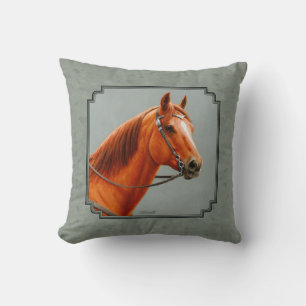 Red Dun Chestnut Sorrel Western Quarter Horse Cushion