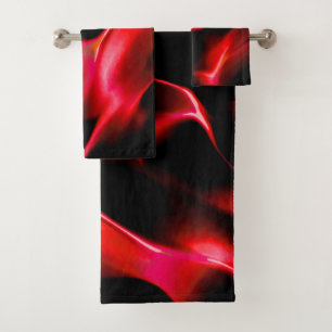 Red dunes under night darkness bath towel set