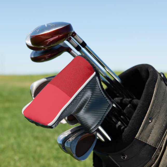 Red Duo-Tone Golf Head Cover (Customisable) (In Situ)