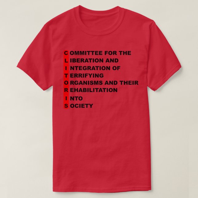 Red Dwarf CLITORIS  T-Shirt (Design Front)