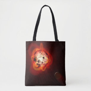 Red Dwarf Star Orbited By A Hypothetical Exoplanet Tote Bag