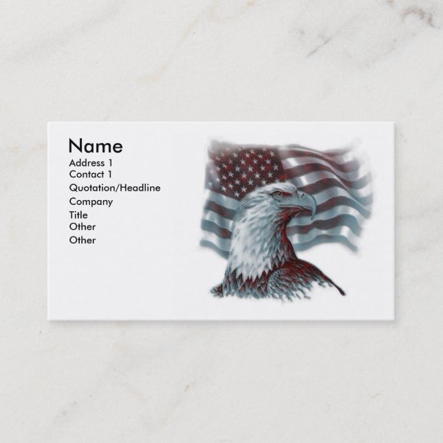 Red Eagle - Patriotic Business Cards (Front)