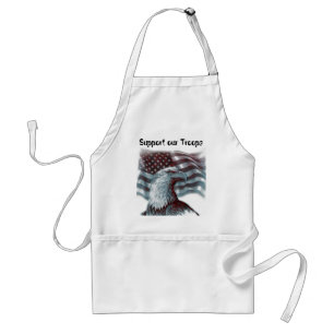 Red Eagle - Patriotic, Support our Troops Standard Apron