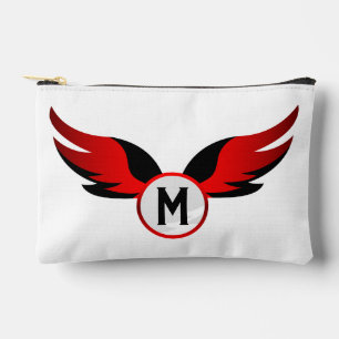 Red Eagle Winged with Personalised Name Accessory Pouch